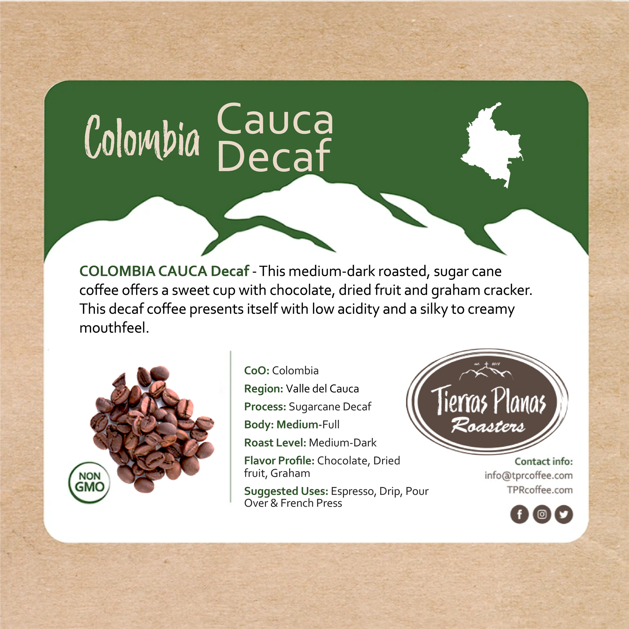Colombia Cauca Decaf